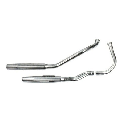 Konischer Auspuff (38'') Chrom 58-64 Panhead mit Paughco Schwingenrahmen