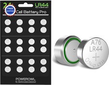 LR44 Batteries 24 Count High Capacity AG13 357 303 SR44 A76 Premium Alkaline