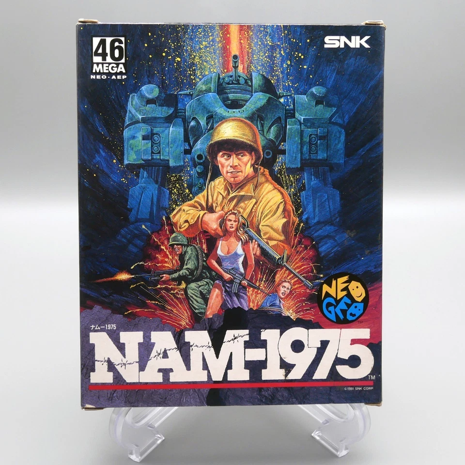 [ AES ] NAM-1975 - Arcade Shooter - Box + Instruction - SNK Neo Geo JAPAN - Image 2 of 4
