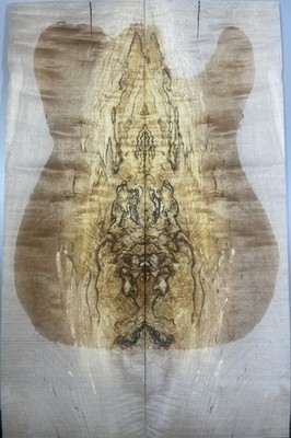 Guitar Top Veneer Craft Spalted Maple Wood Bookmatched Set Luthier Supply