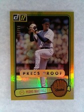 2017 Panini Donruss - Pedro Martinez #RV-42 Press Proof Retro Variation Gold /99