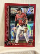 2025 Topps Chrome Update Tim Tawa RC Red Lava Refractor /5 SSP 1st On Print 🔥