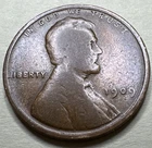 1909 1C Lincoln Cent BN Wheat Penny 171X