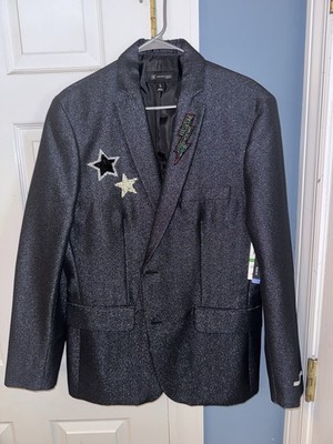 International Concept Black Blazer, Size L Slim Fit Brand New