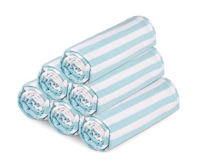 Urban Villa Set of 6 Turkish Beach Towel Oversized 36x72 Absorbent Extra Larg...