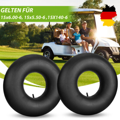 2X REIFEN SCHLAUCH 15x6.00-6 LUFTSCHLÄUCHE FÜR AUFSITZMÄHER RASENTRAKTOREN TR13