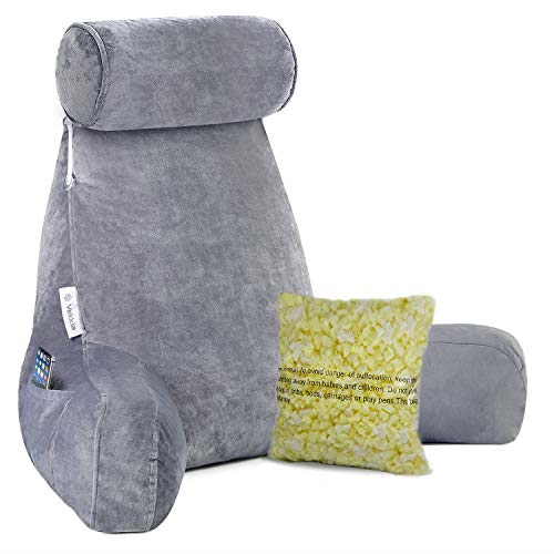 Vekkia Premium Soft Reading & Bed Rest Pillow with Higher ...