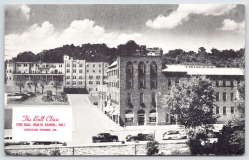 Postcard The Ball Clinic The Ball Health School Excelsior Springs MO Posted 1953