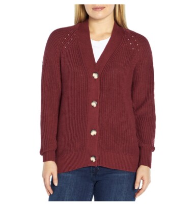 Women’s GAP Button Down Cardigan Sweater NWT Size Small Burgundy