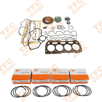 N844 N844L Piston Rings + Full Gasket Kit For Shibaura N844T N844LT Engine 84mm