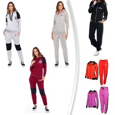 Women's Athletic Full Zip Fleece Tracksuit Sweatsuits Hooded Top