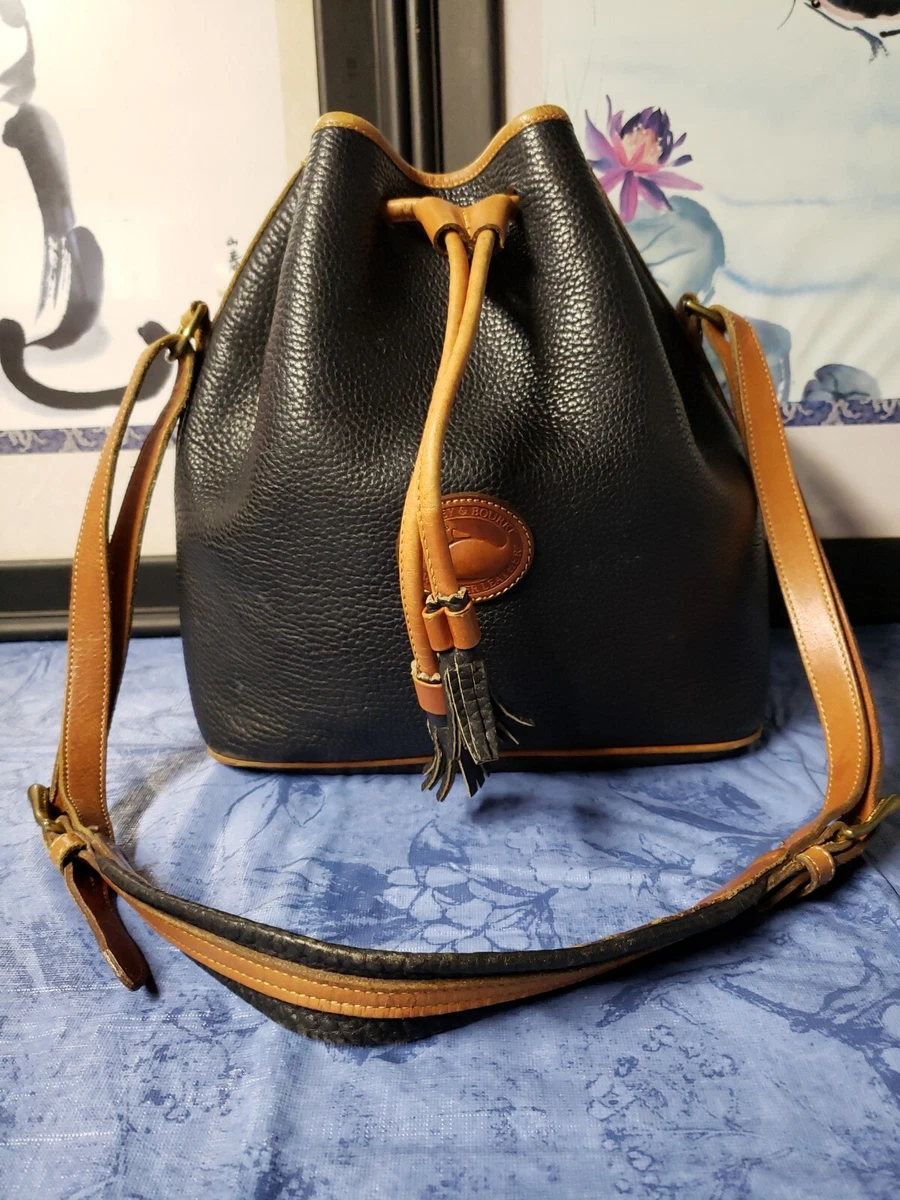 DOONEY AND BOURKE BLACK/TAN VINTAGE ALL WEATHER 2 TONE LEATHER