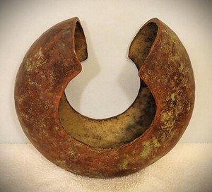 African Trade Money MBOLE Tribe Hand-Forged Copper Anklet 19th-Cent.  D.R. CONGO
