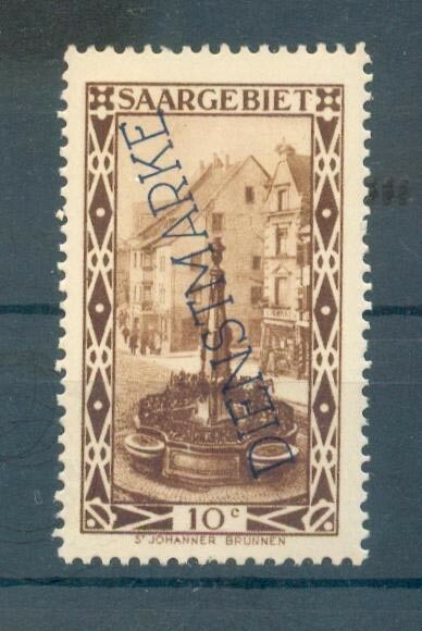 Saar Service 22XII ABART** MNH Mint never hinged+certified NEY 35EUR (70347