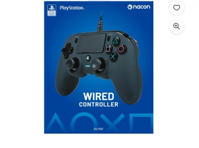Nacon Wired Controller for PlayStation 4 and PC, Black-NEW