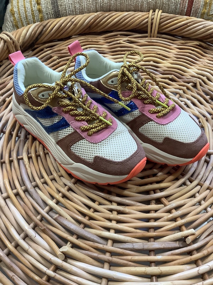 Scotch And Soda Celest Suede Mesh Rose Jeans Beige Ladies Shoes