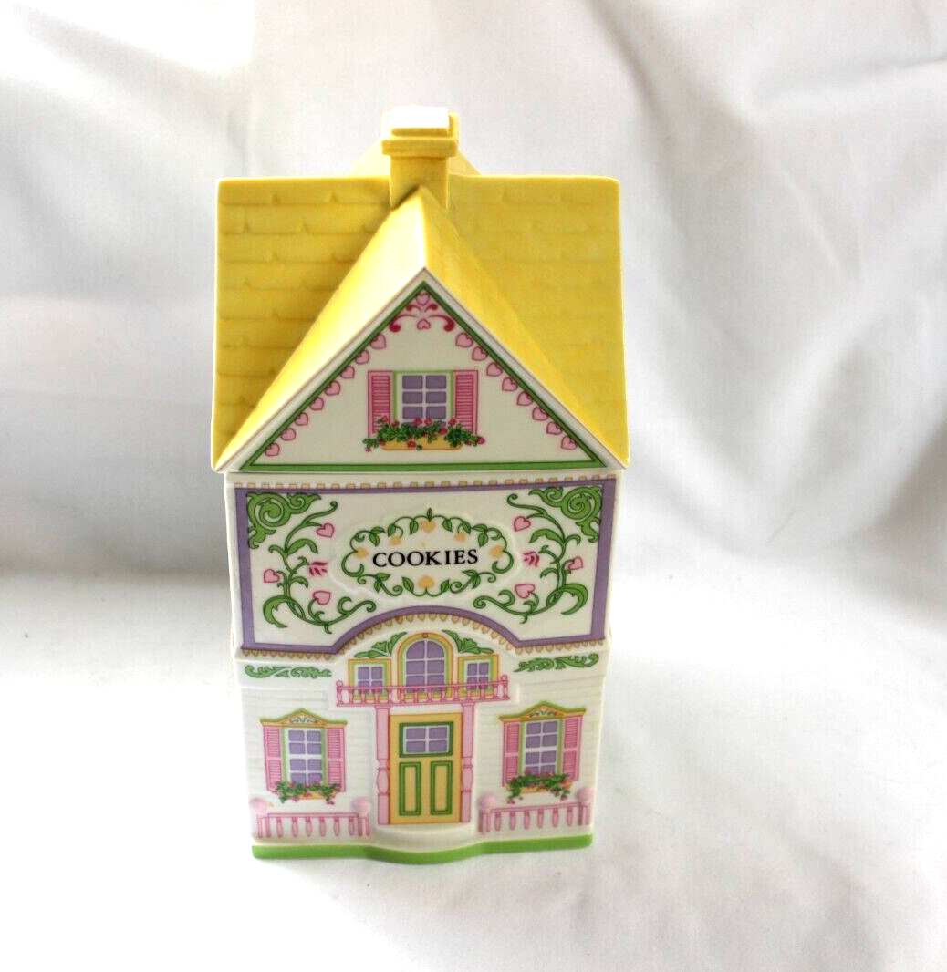 LENOX VINTAGE 1991 SPICE VILLAGE LARGE COOKIE COTTAGE JAR CANISTER