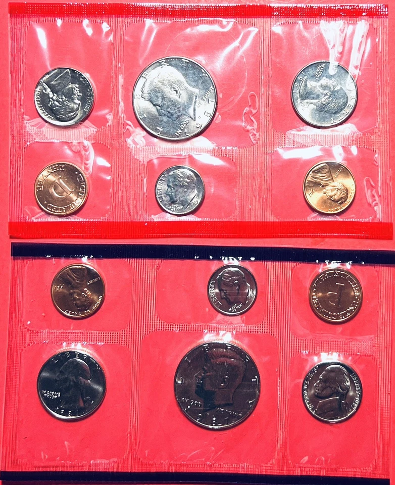 VINTAGE, '87, GEM, U. C. MINT SET of 5-D's & 5-P's &1-D+1-P MARKS for 12 MS COI - Image 2 of 4