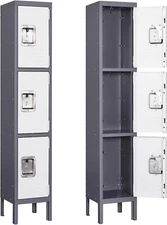 Metal Lockers Storage Cabinet 1-5 Doors Locker with Lock for School Gym Hotel