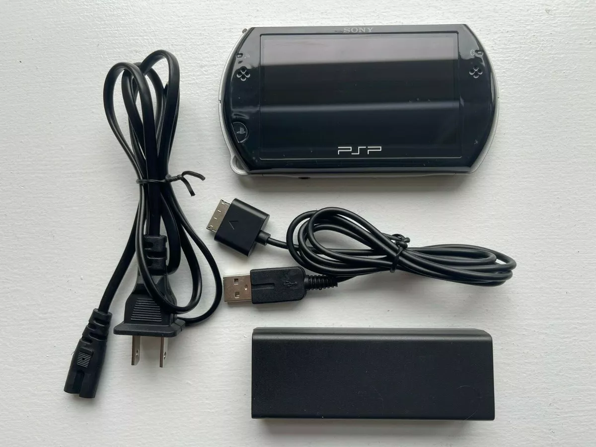 Sony PSP Go - PSP-N1000 Piano Black 100% OEM + Wall Charger Very Good  Condition