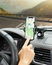 Adjustable Phone Holder for GPS in car use in colors of Cherry and Charcoal