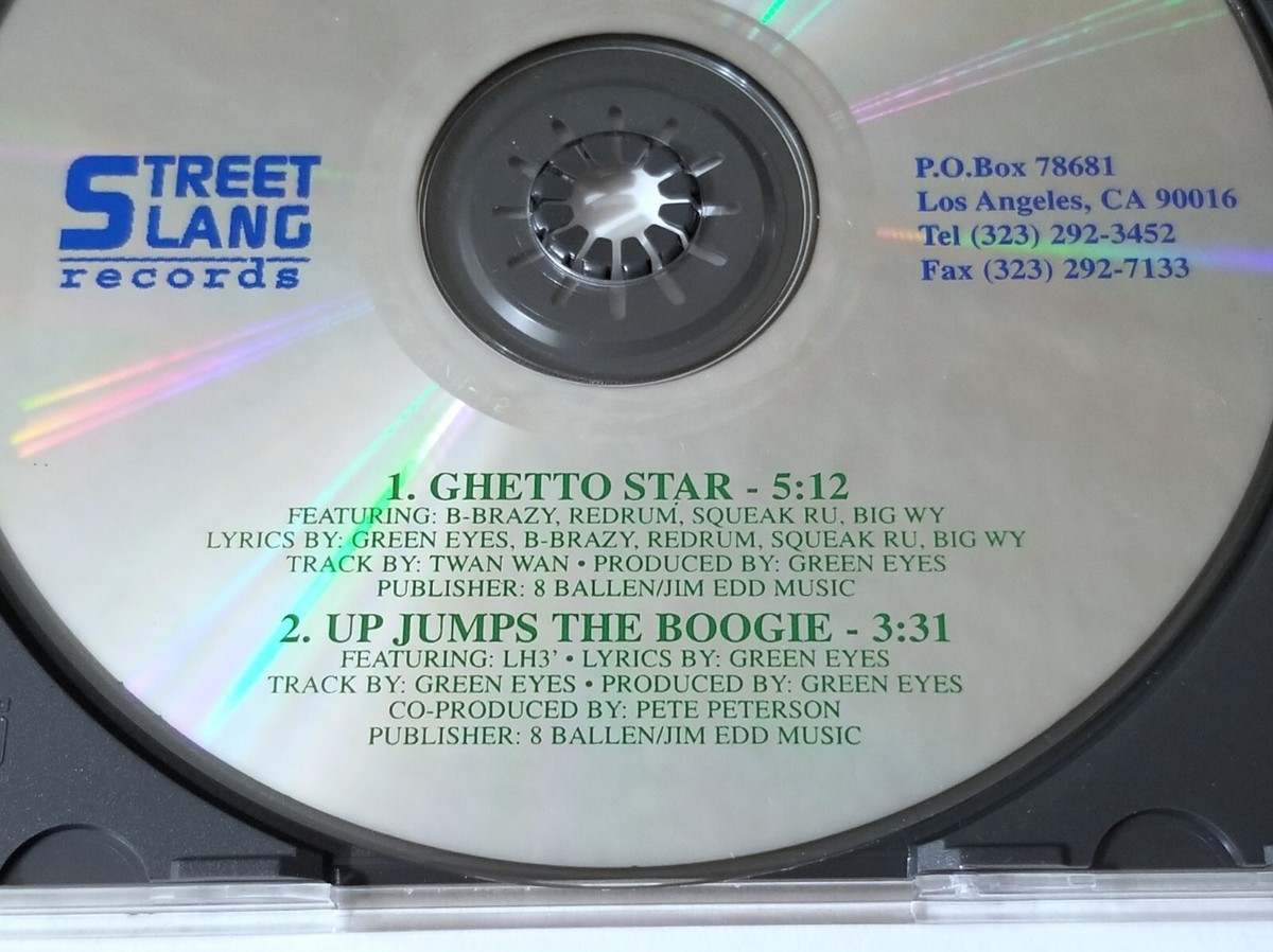 GREEN EYEZ RAP CD STREET SLANG RECORDS PRIVATE DEMO HIPHOP RANDOM
