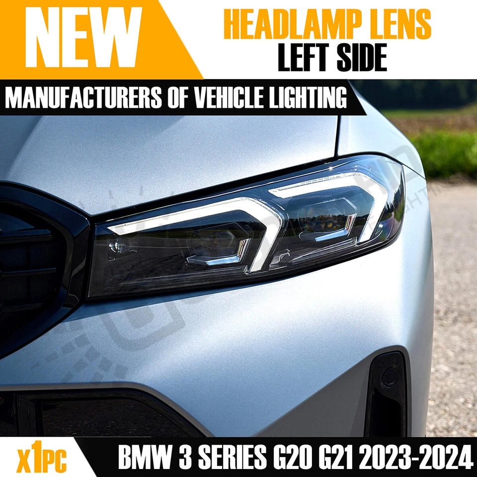 FOR BMW 3 SERIES G20 G21 G28 LCI LEFT SIDE HEADLAMP LENS COVER 2023-24 - Image 2 of 4