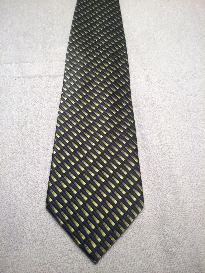 STANLEY BLACKER MENS TIE NAVY BLUE AND GREEN 4 X 59 - Image 2 of 4