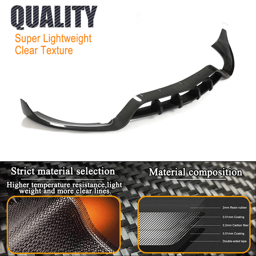 For Mercedes Benz W213 E63 AMG S 2016-2019 REAL CARBON Front Bumper Lip Spoiler - Picture 3 of 11