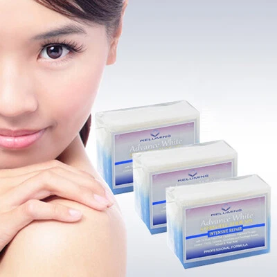 RELUMINS ADVANCE BRIGHTENING SOAP INTENSIVE SKIN REPAIR & TA Stem Cell (((UK)))