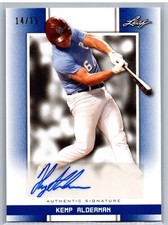 KEMP ALDERMAN 2019 Leaf Perfect Game Blue AUTOGRAPH #14/15 OLE MISS MARLINS