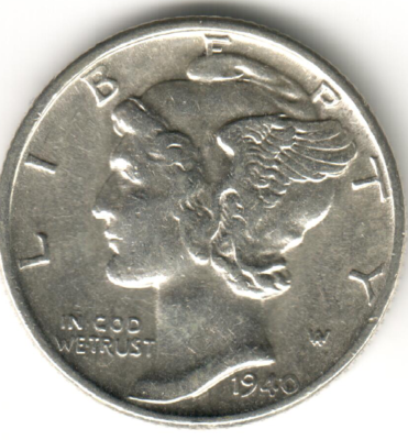 USA - 1940P - Mercury Dime - #728 | eBay