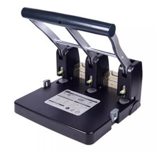 Effortless 3-Hole Punch: 100-Sheet Capacity, Manual, Heavy-Duty 3-Hole Punch