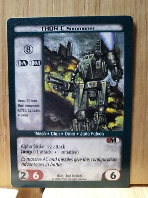 BATTLETECH TCG 1996 ''Thor C Summoner'' Trading Card 