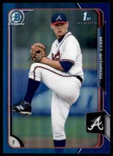 2015 Bowman Chrome Blue Refractor Matt Withrow 113/150 Atlanta Braves
