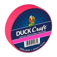 Duck Brand Color Masking Tape: 1 in. x 60 ft. Neon Pink 