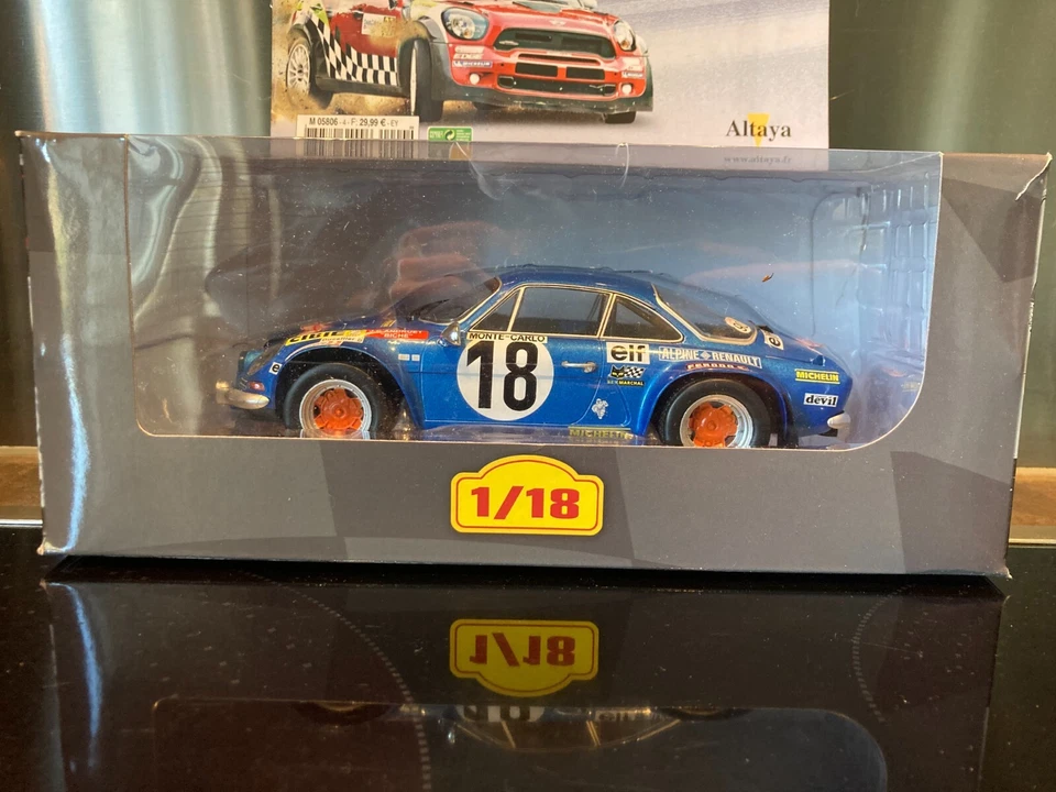ALPINE A110 1800 RALLYE MONTE CARLO 1973 ANDRUET + FASCICULE SCALE 1/18 ALTAYA - Photo 2/4