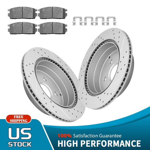 Rear Rotors + Ceramic Brake Pads for 2010 2016 2017 Chevy Equinox GMC
