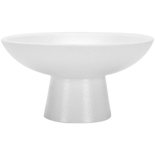 Ceramic Fruit Bowl Tray Decorative for Kitchen Counter Footed Porcelain White