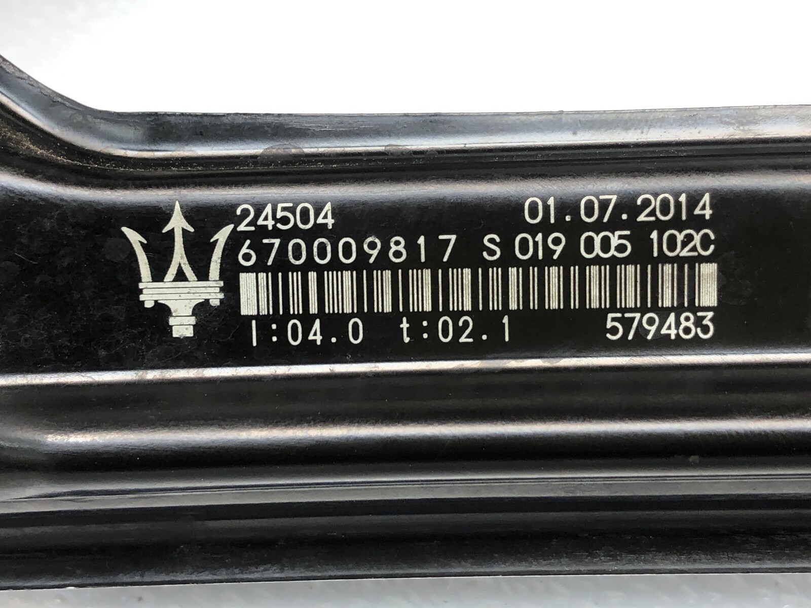 2014-2021 MASERATI QUATTROPORTE RIGHT PASS REAR DOOR WINDOW REGULATOR MOTOR OEM.