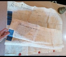 1803 VELLUM X2 INDENTURE LEGAL DOCUM Macclesfield 3 wax seals BARBER THORNYCROFT