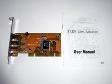 PCI Firewire IEEE1394 Adapter, 3x extern, VIA VT6306, mit Manual, gebraucht