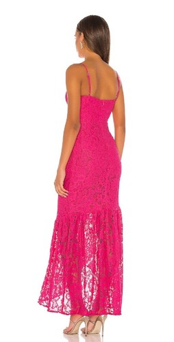 Lovers And Friends Revolve Heart Of Gold Maxi Dress Fuchsia Pink Size Medium - Picture 3 of 9