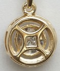14K Yellow Gold 1/4ctw Natural Diamond Cluster Halo Necklace with Cert — photo 9