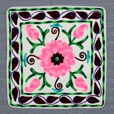 Handmade Suzani Cushion Cover Pillow Cover Embroidery Couch Cushion Case Qb