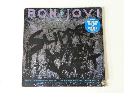 Bon Jovi Slippery When Wet LP Album Stereo UK 1986 Vinyl Record 
