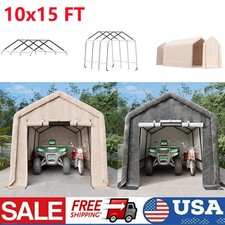 10x15ft Portable Storage Shed Shelter Garage Carport Canopy Outdoor Tool Carport 10x15ft Portable Storage Shed Shelter Garage Carport Canopy Outdoor Tool Carport
