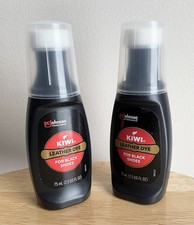 2 New KIWI Leather Dye For Black Shoes 2.5 Fl Oz By SCJohnson A Family Company