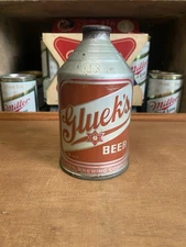 Glueks Crowntainer Beer Can Cone Top Can Gluek Brewing Co Minneapolis Mn 4 %