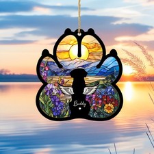 Personalized Dog Loss Sympathy Gift, Custom Dog Memorial Suncatcher Pet Memorial